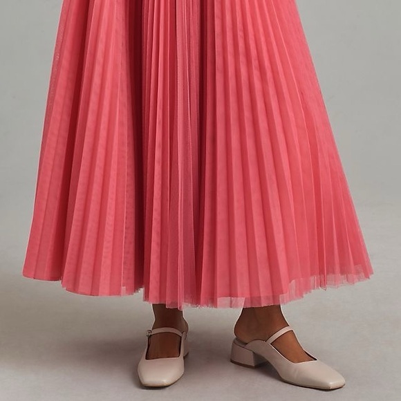 Anthropologie Hutch Pleated Tulle Midi Skirt - Picture 9 of 12